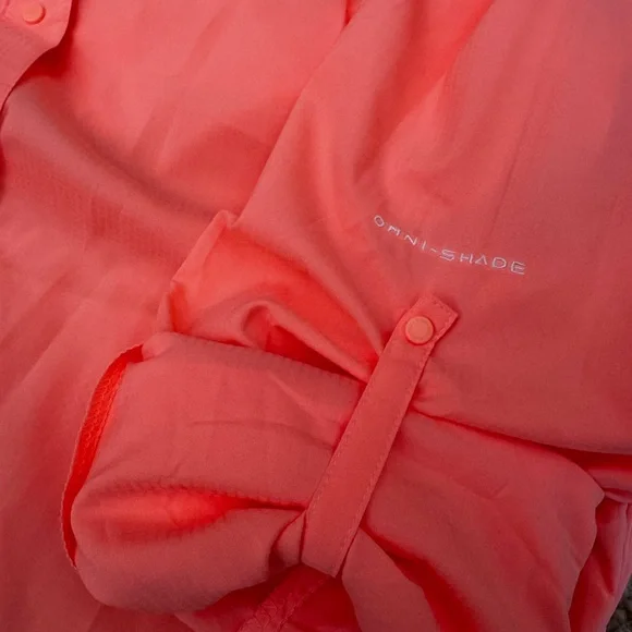 Columbia PFG Tamiami II Long Sleeve Shirt in Bright Coral Women’s Size XL - Picture 6 of 8